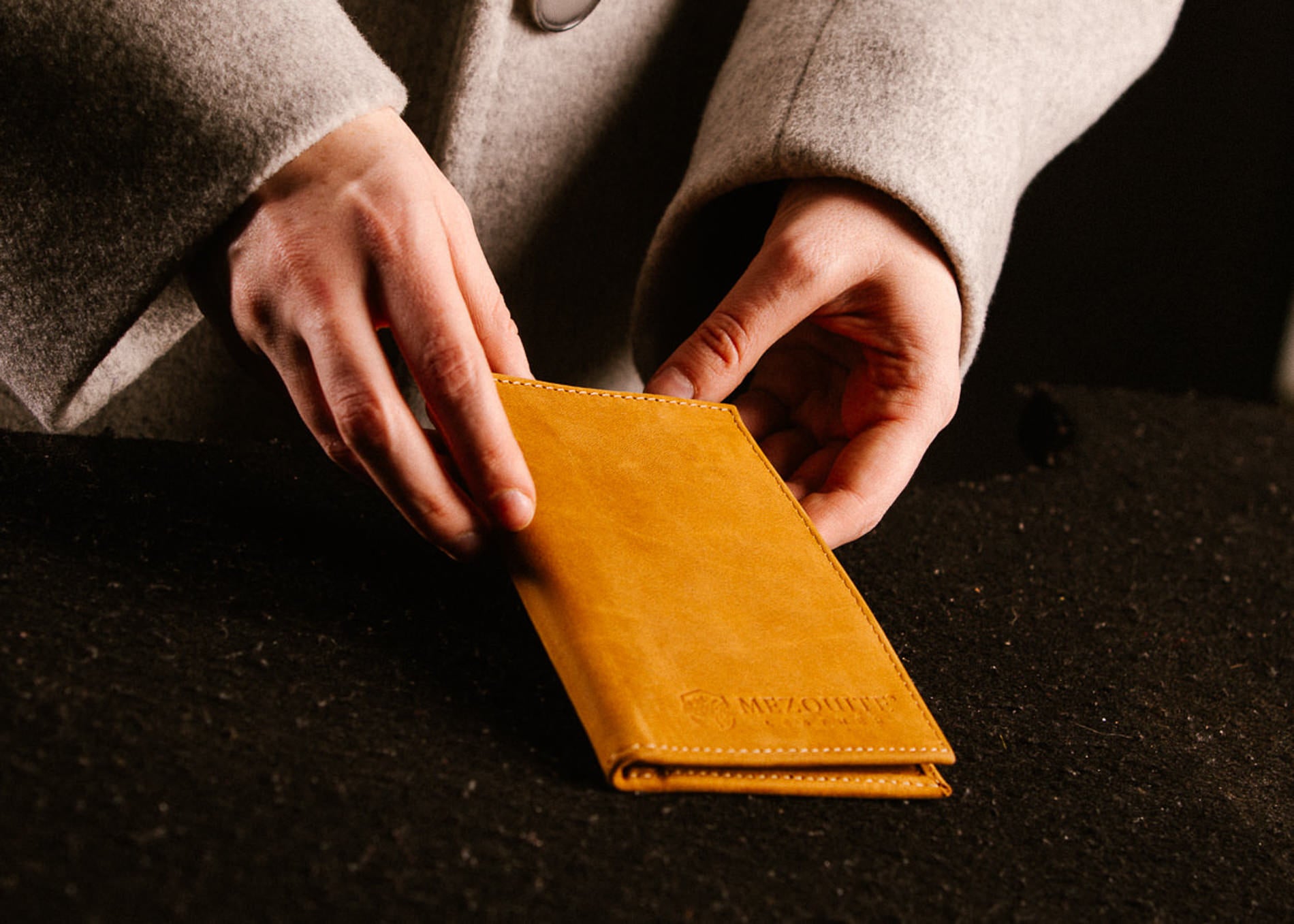 ASPEN leather passport holder by Mezquite Leather — handcrafted travel accessory inspired by the aspen tree’s strength and community.